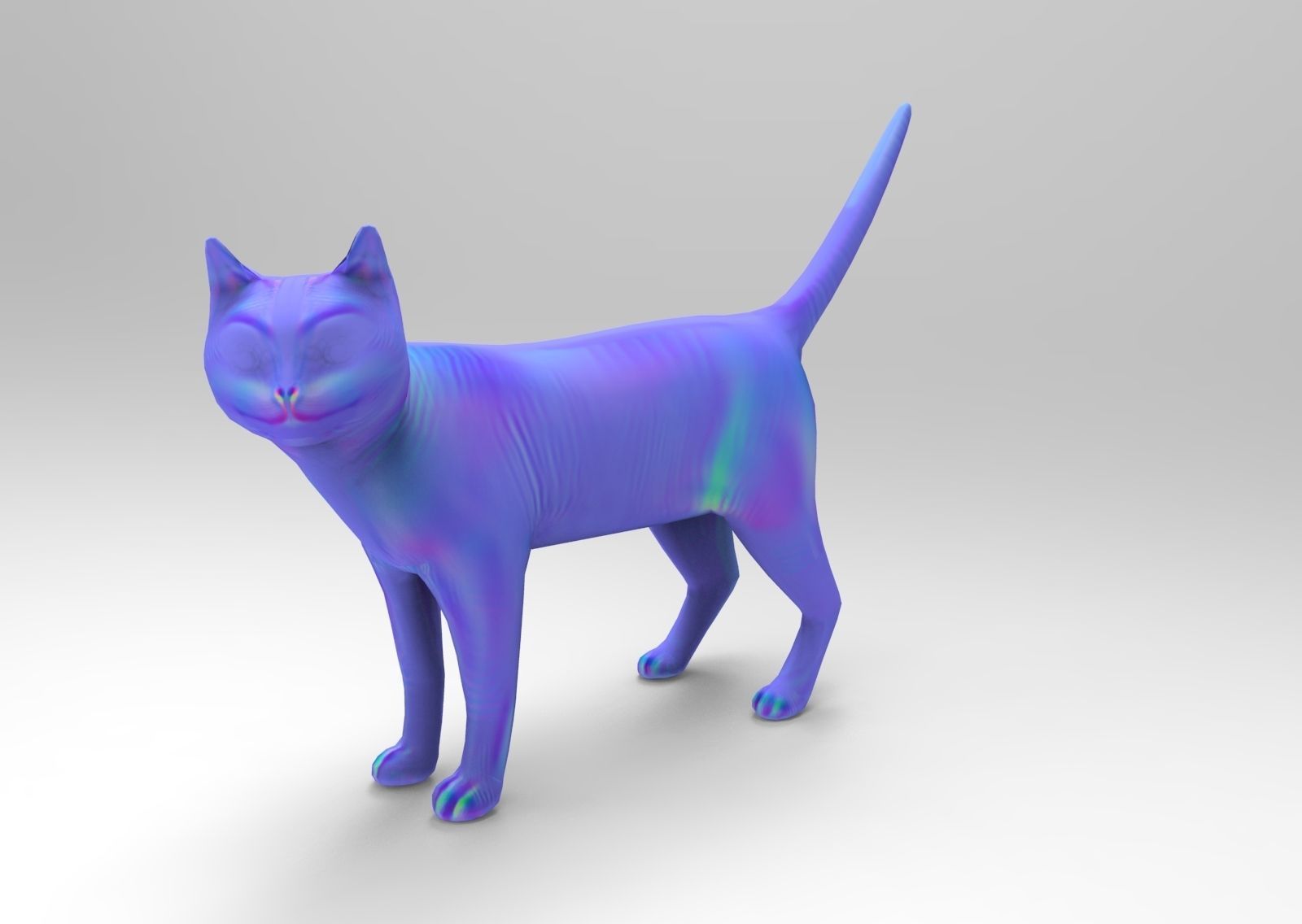 3D Cat animated Model low poly  Low-poly 3D model_21