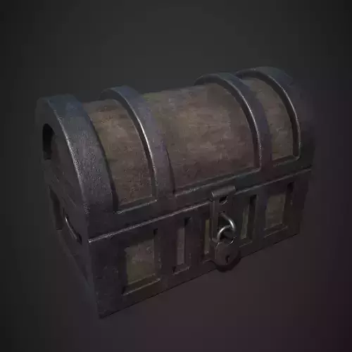 treasure chest Low-poly 3D model