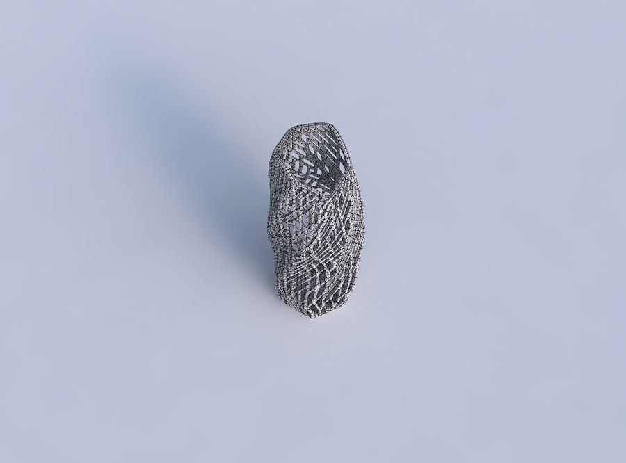 Vase arc hexagon with twisted lattice tiles 3D print model_6