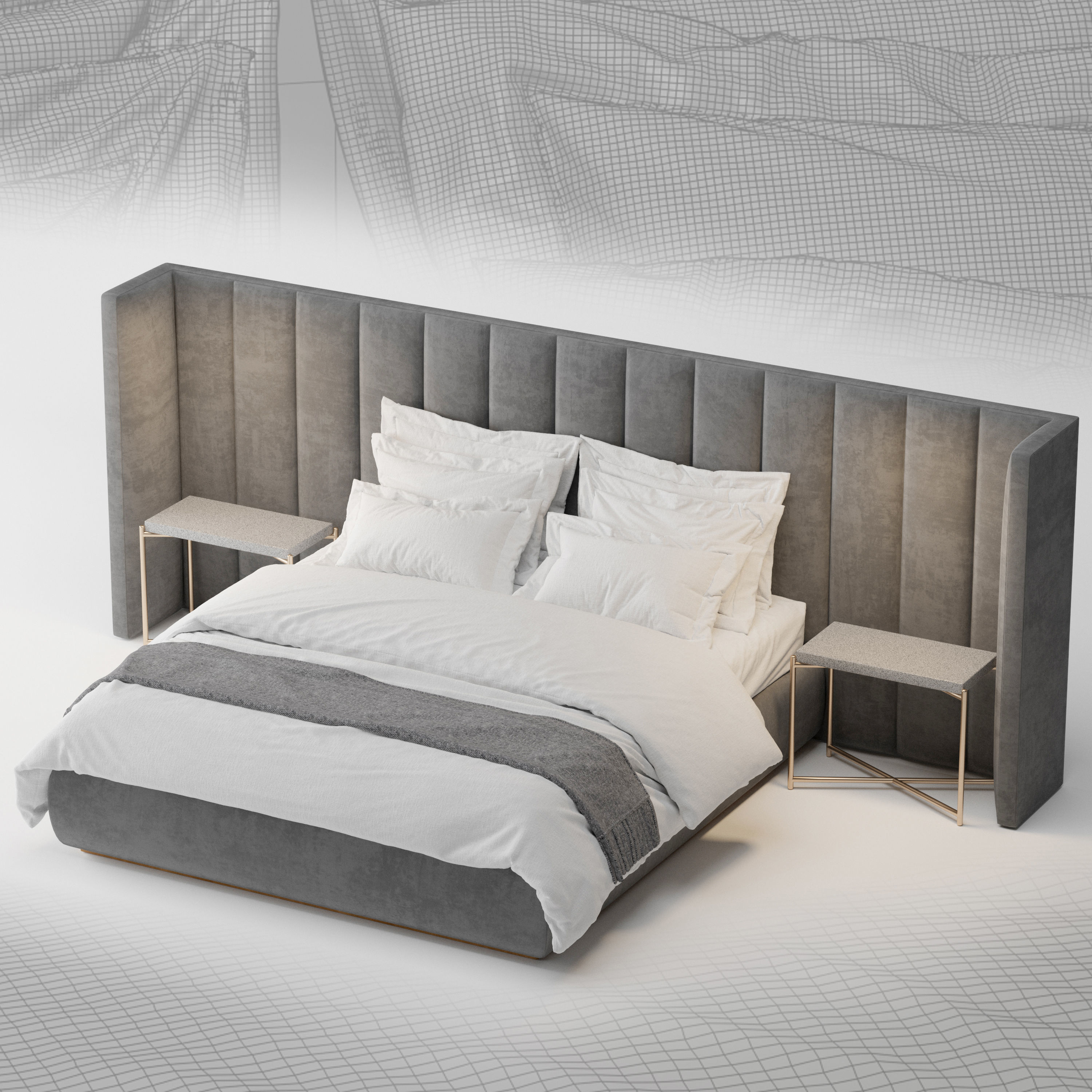 Bed Provence  3D model_1