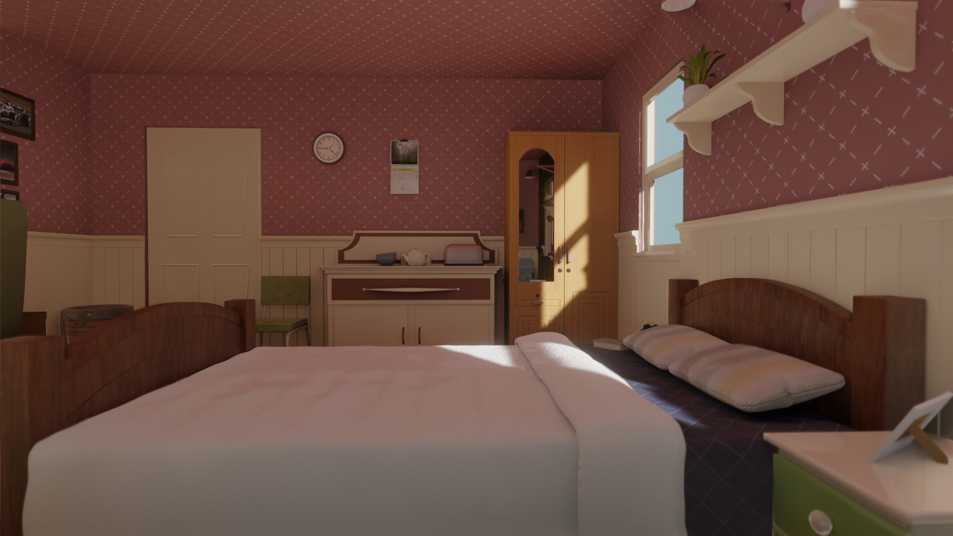 Cartoon Bedroom 3D model_3