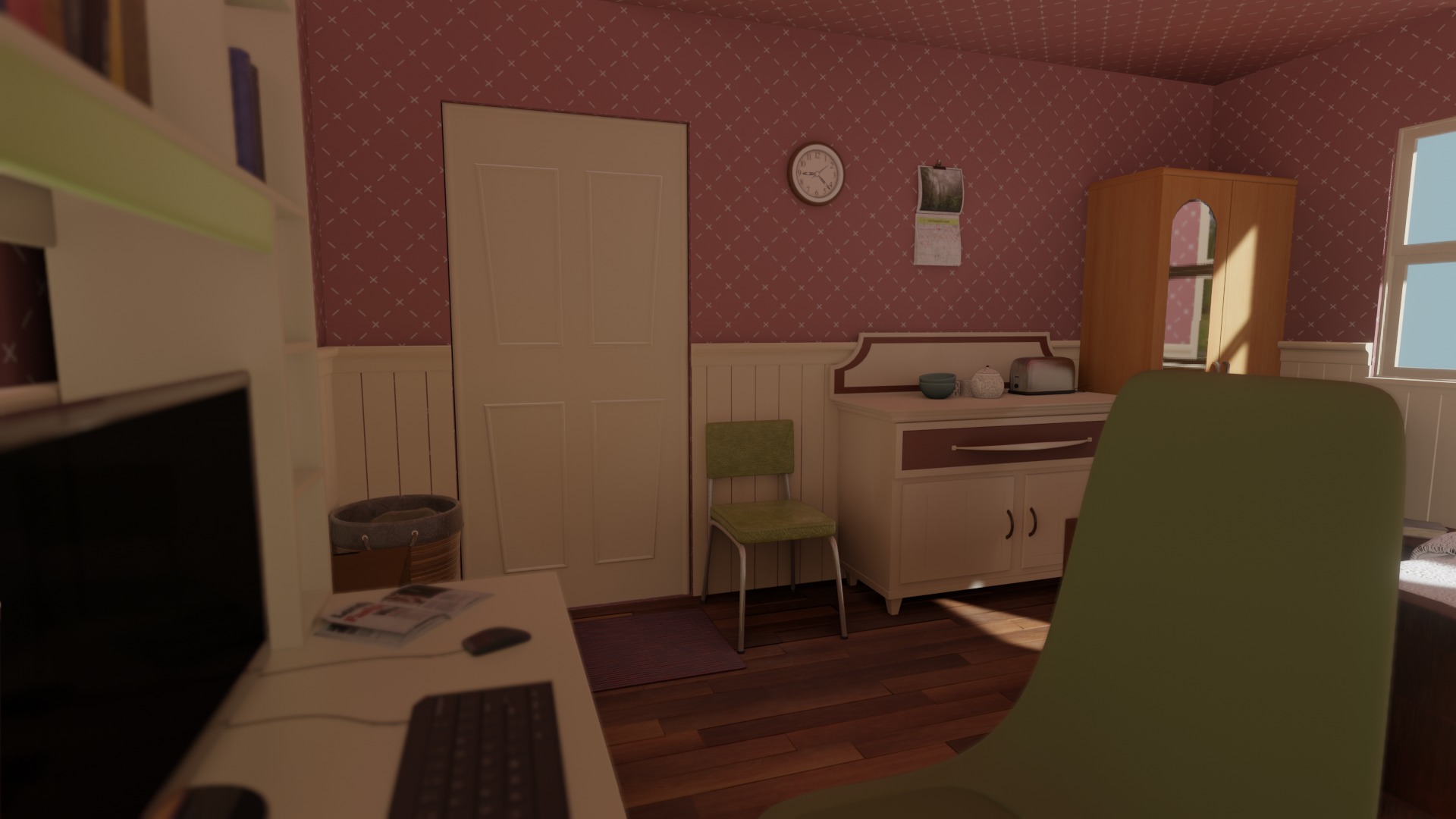 Cartoon Bedroom 3D model_13