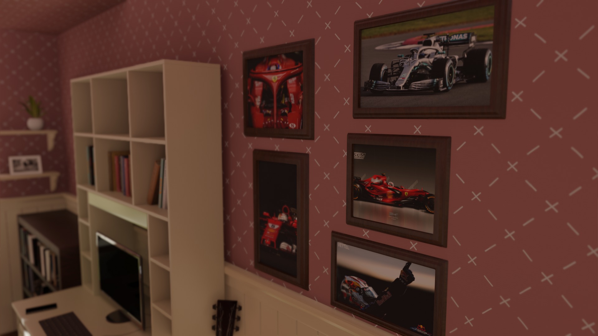 Cartoon Bedroom 3D model_12