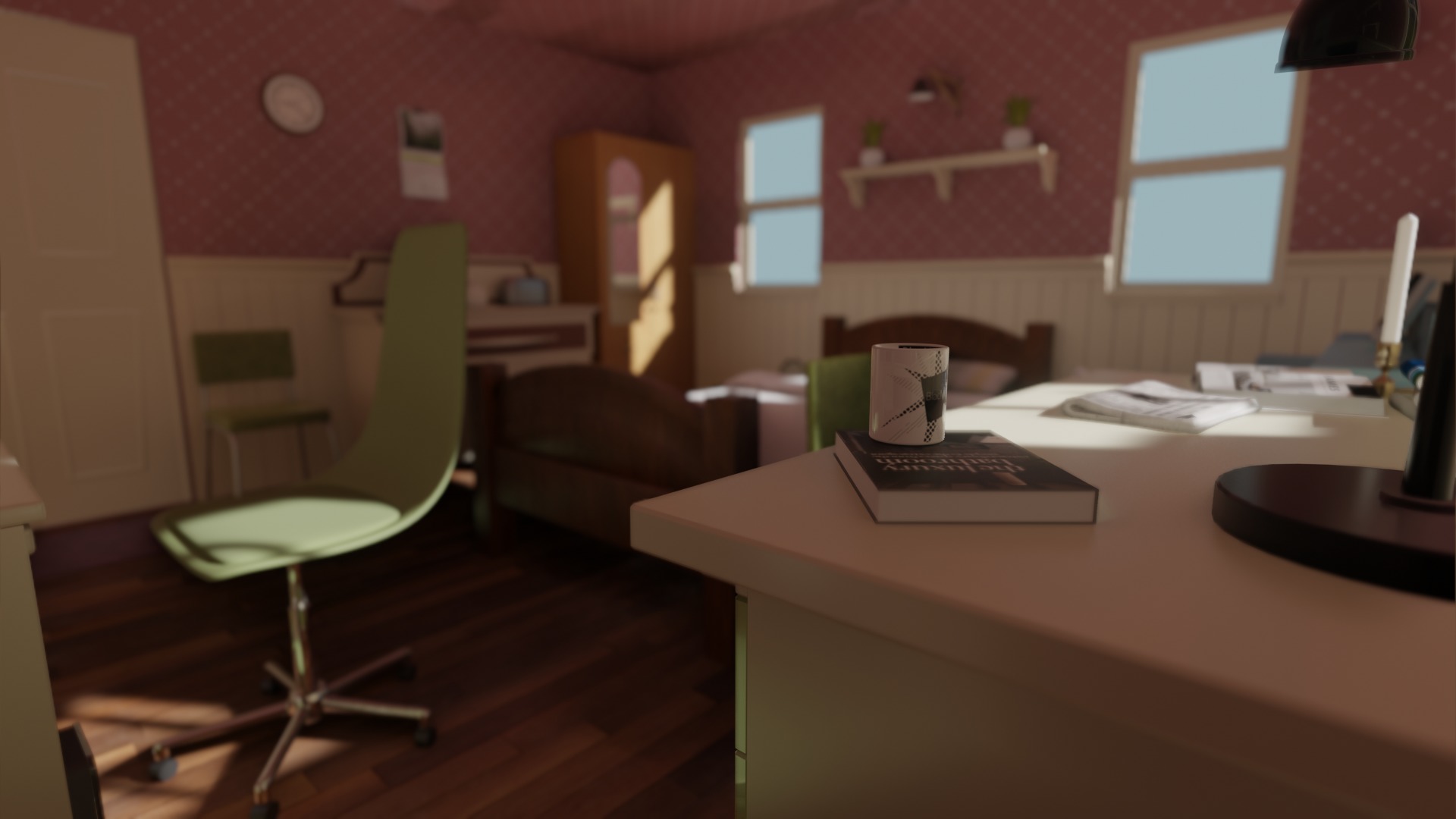 Cartoon Bedroom 3D model_11