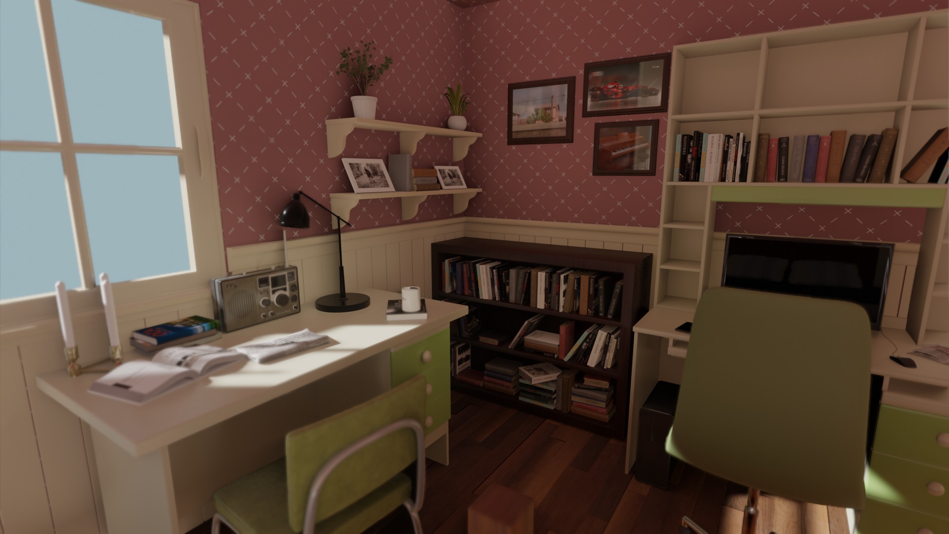 Cartoon Bedroom 3D model_4