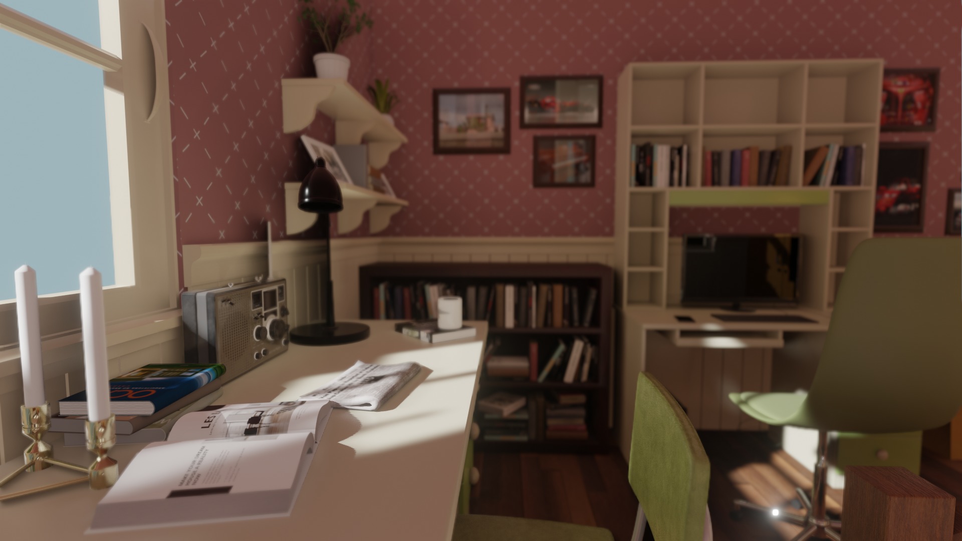 Cartoon Bedroom 3D model_6