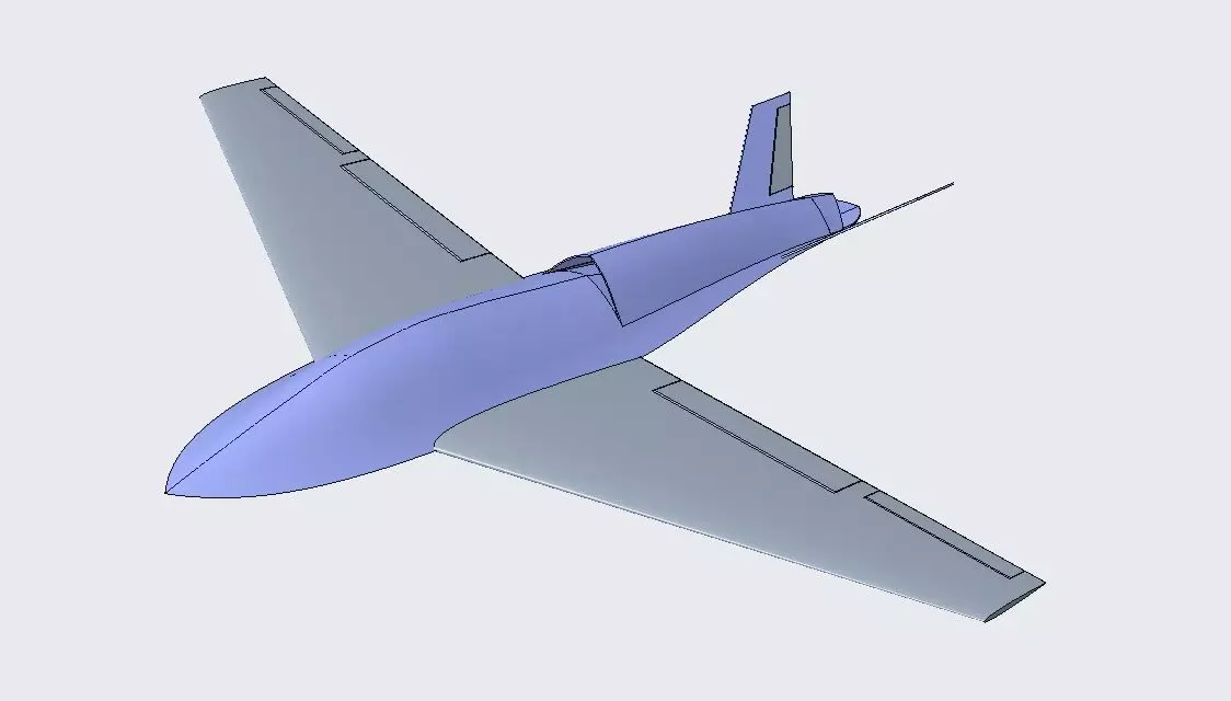 Unmanned Combat Aerial Vehicle- UCAV 3D model_0