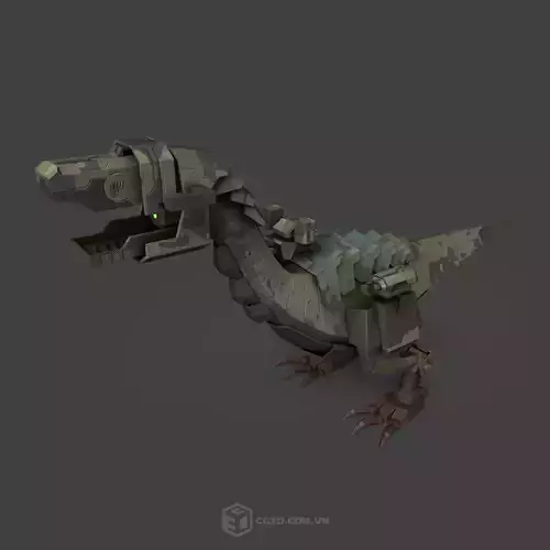 Dinosaur Robo Low-poly 3D model