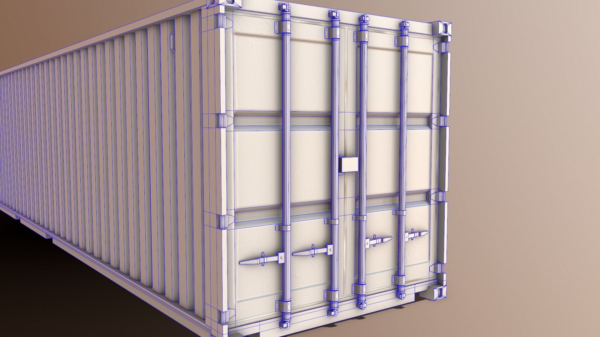 PBR 40 ft Shipping Cargo Container - Multi color Pack 3D Model Collection_134