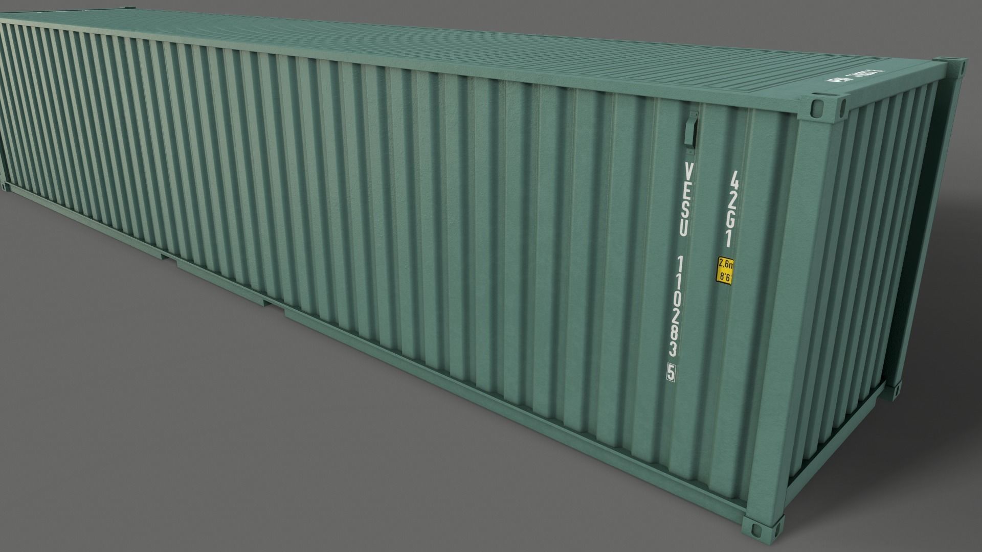 PBR 40 ft Shipping Cargo Container - Multi color Pack 3D Model Collection_87