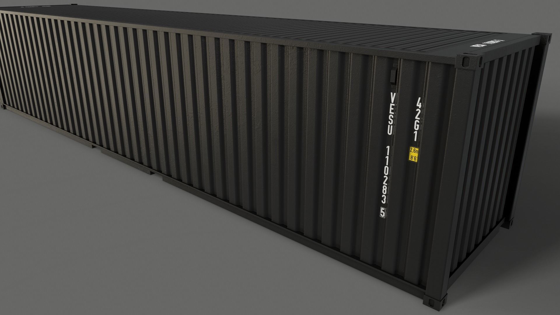 PBR 40 ft Shipping Cargo Container - Multi color Pack 3D Model Collection_81