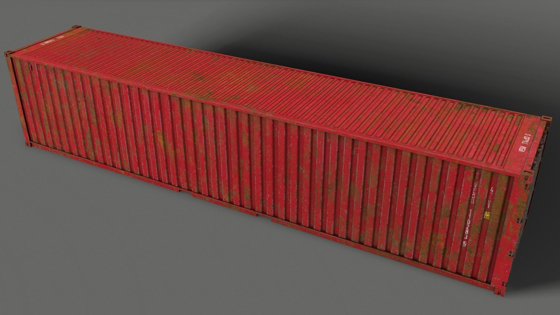 PBR 40 ft Shipping Cargo Container - Multi color Pack 3D Model Collection_65