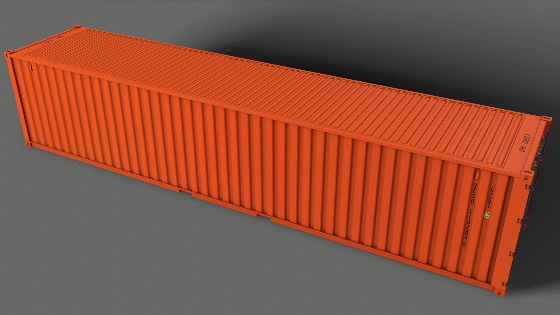 PBR 40 ft Shipping Cargo Container - Multi color Pack 3D Model Collection_75