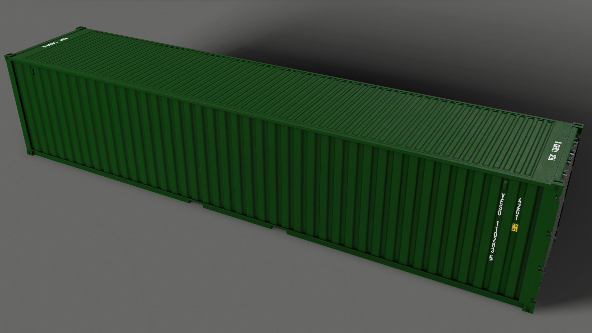 PBR 40 ft Shipping Cargo Container - Multi color Pack 3D Model Collection_72