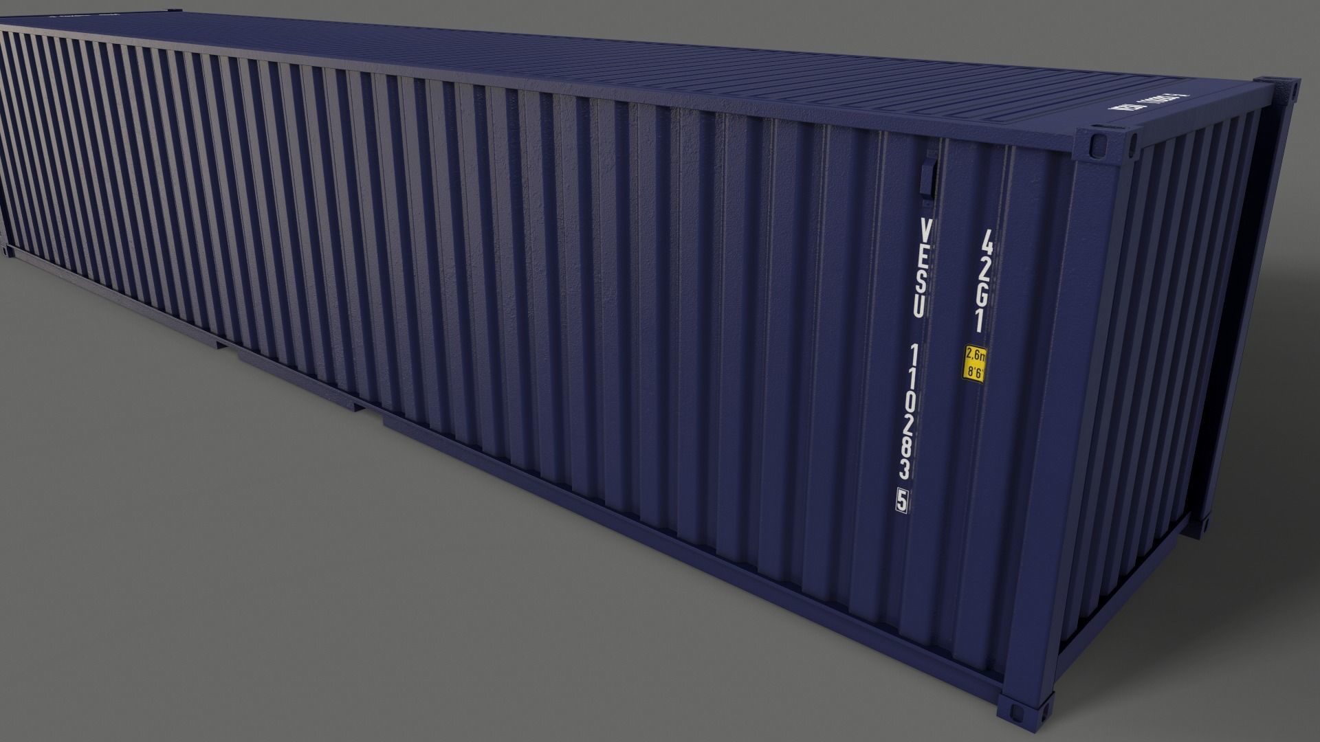 PBR 40 ft Shipping Cargo Container - Multi color Pack 3D Model Collection_82