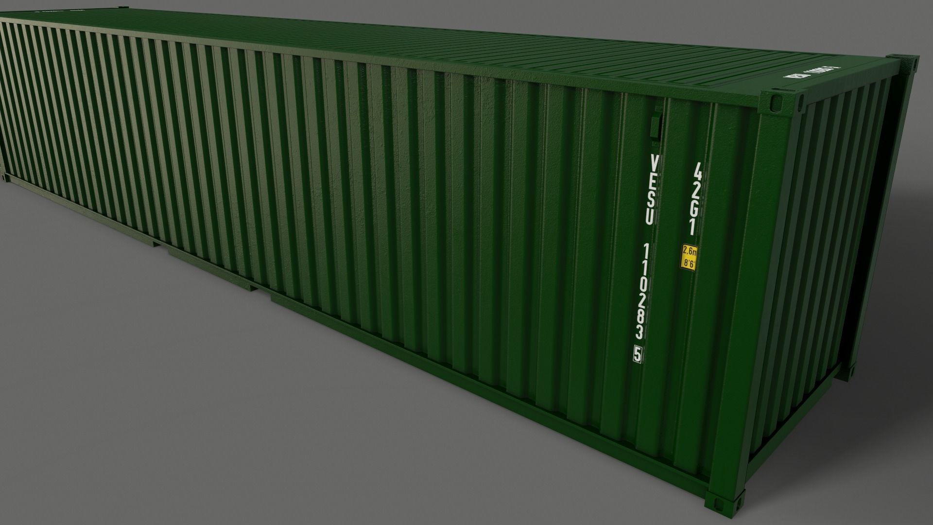 PBR 40 ft Shipping Cargo Container - Multi color Pack 3D Model Collection_88
