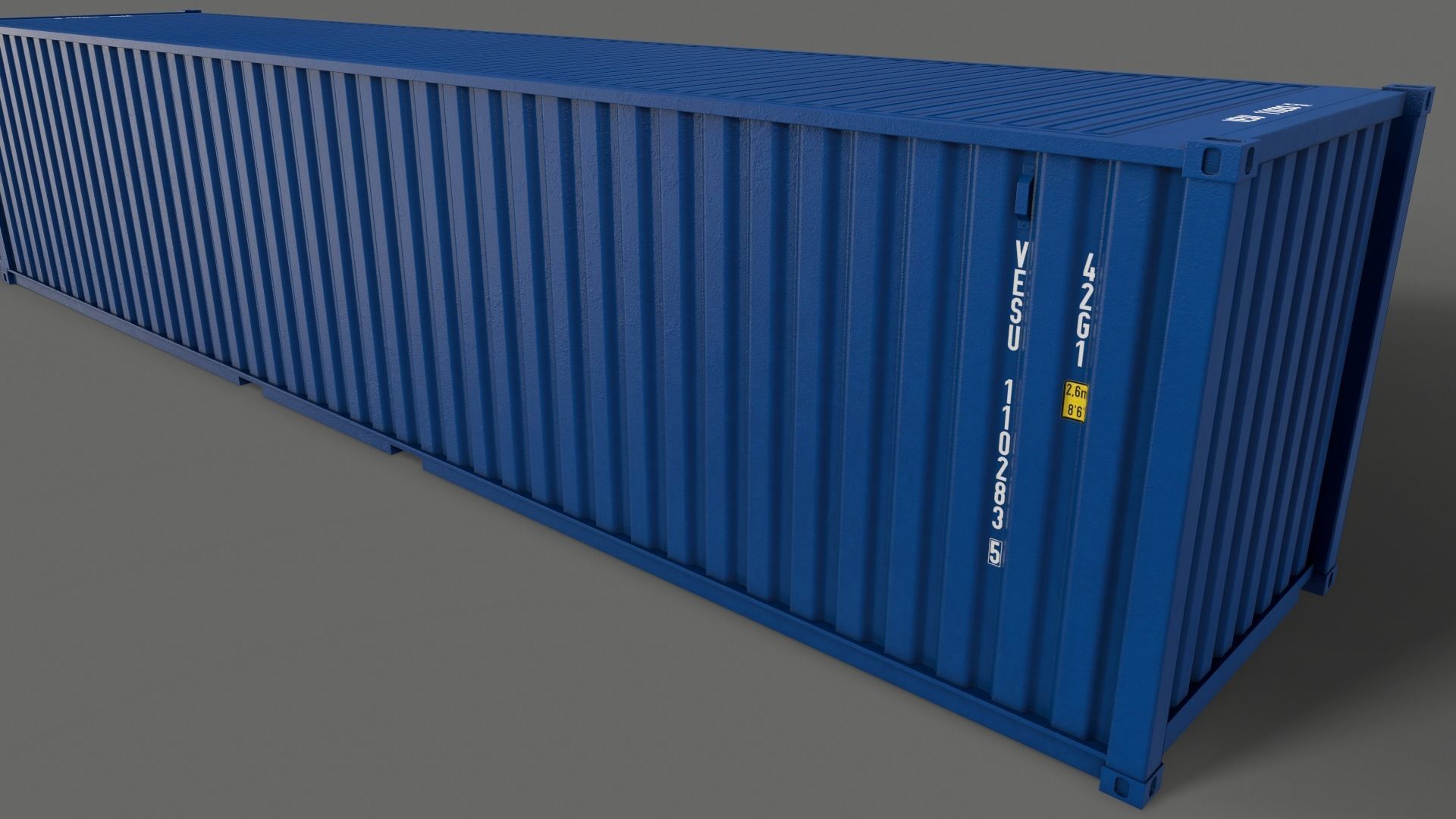 PBR 40 ft Shipping Cargo Container - Multi color Pack 3D Model Collection_83