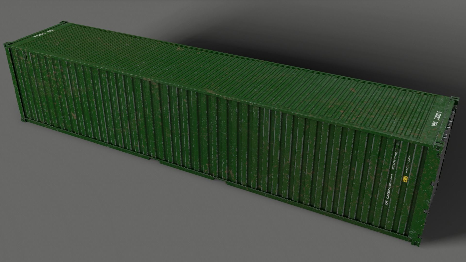 PBR 40 ft Shipping Cargo Container - Multi color Pack 3D Model Collection_73