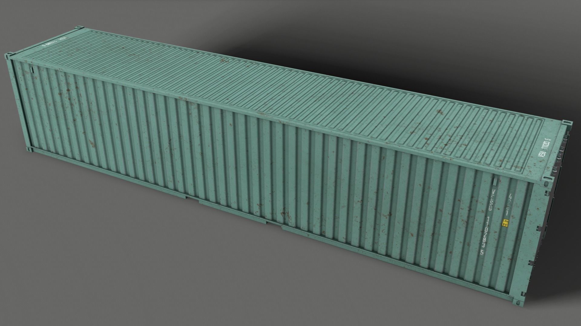 PBR 40 ft Shipping Cargo Container - Multi color Pack 3D Model Collection_70
