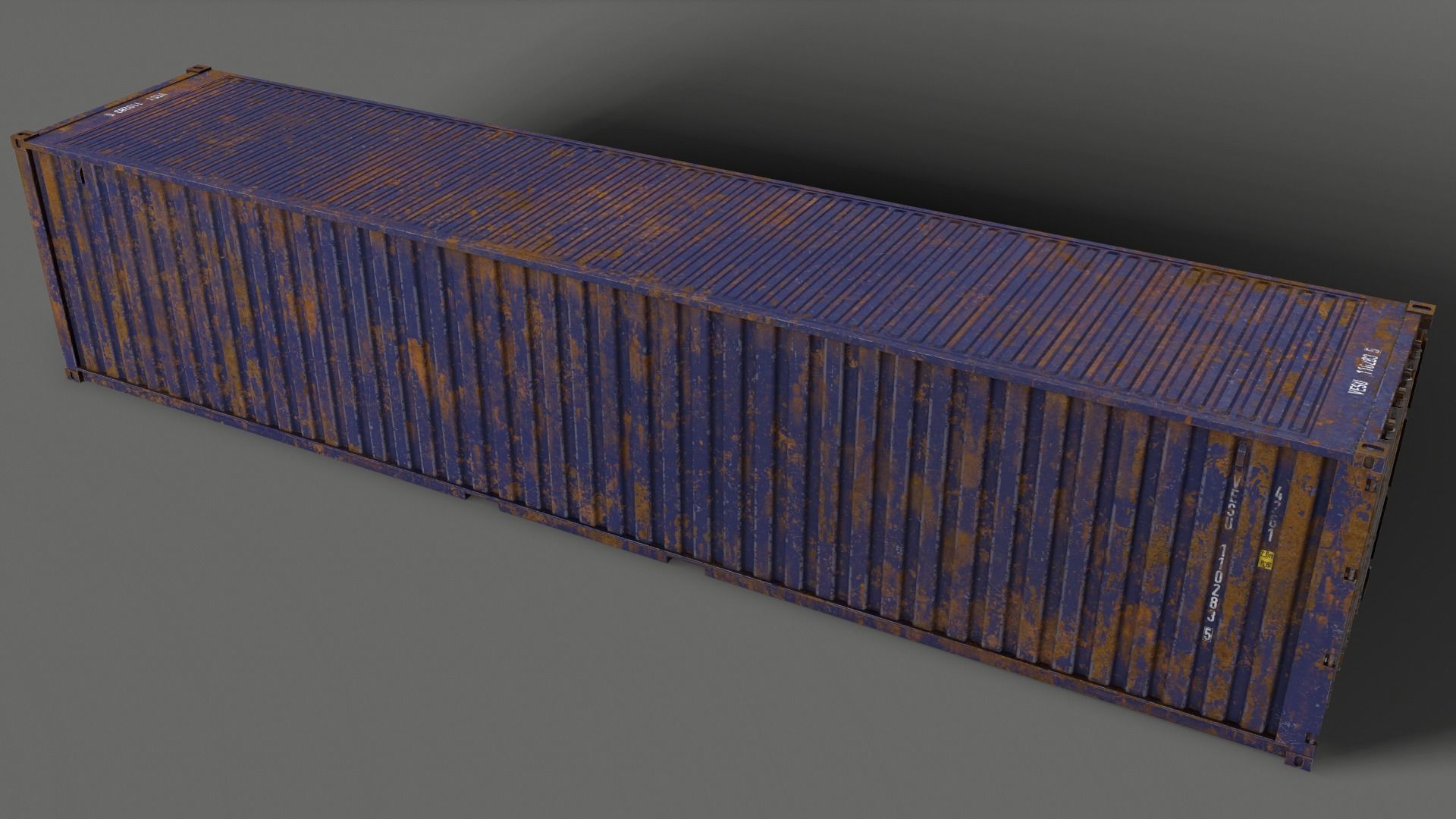 PBR 40 ft Shipping Cargo Container - Multi color Pack 3D Model Collection_62