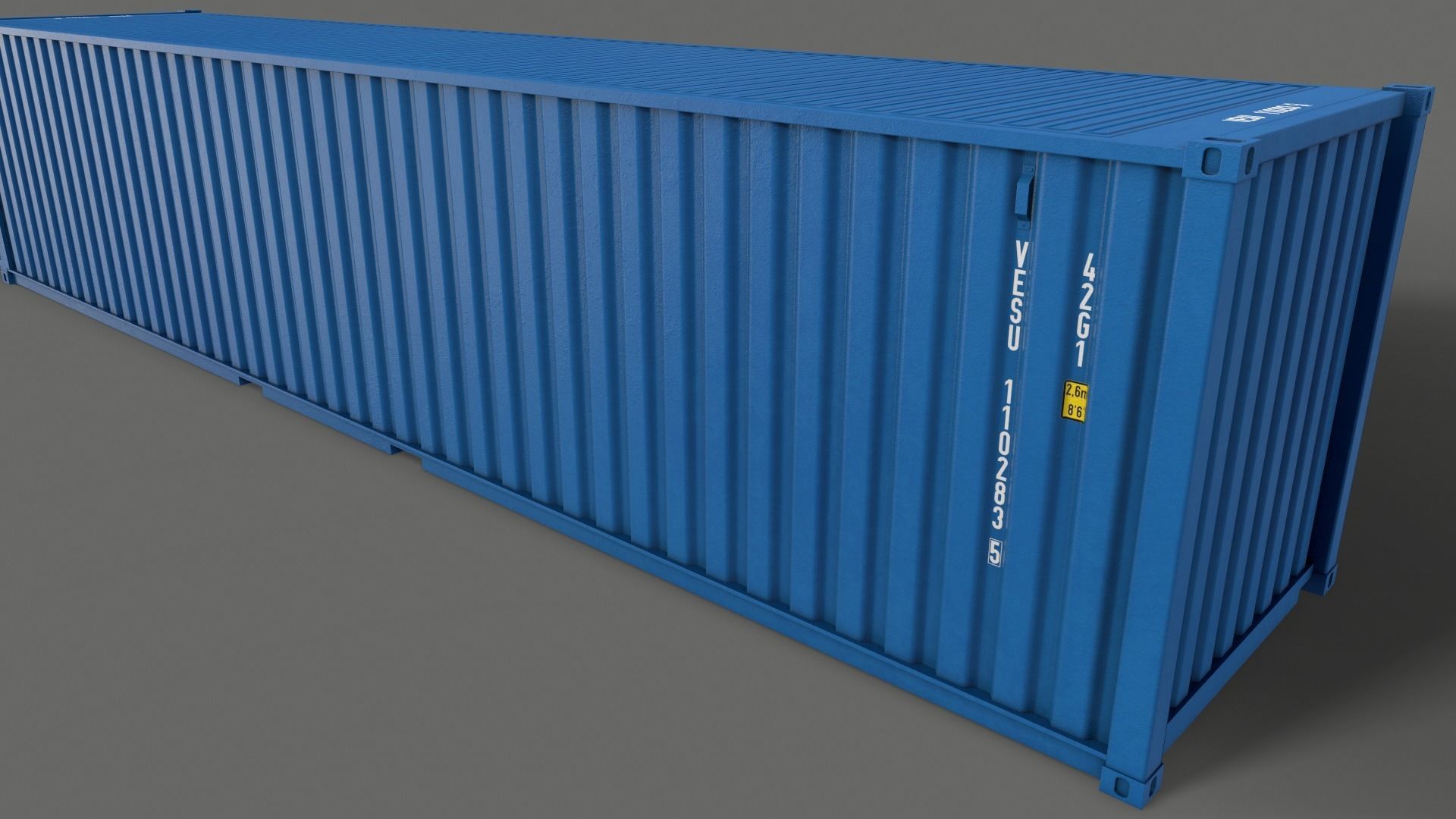 PBR 40 ft Shipping Cargo Container - Multi color Pack 3D Model Collection_84