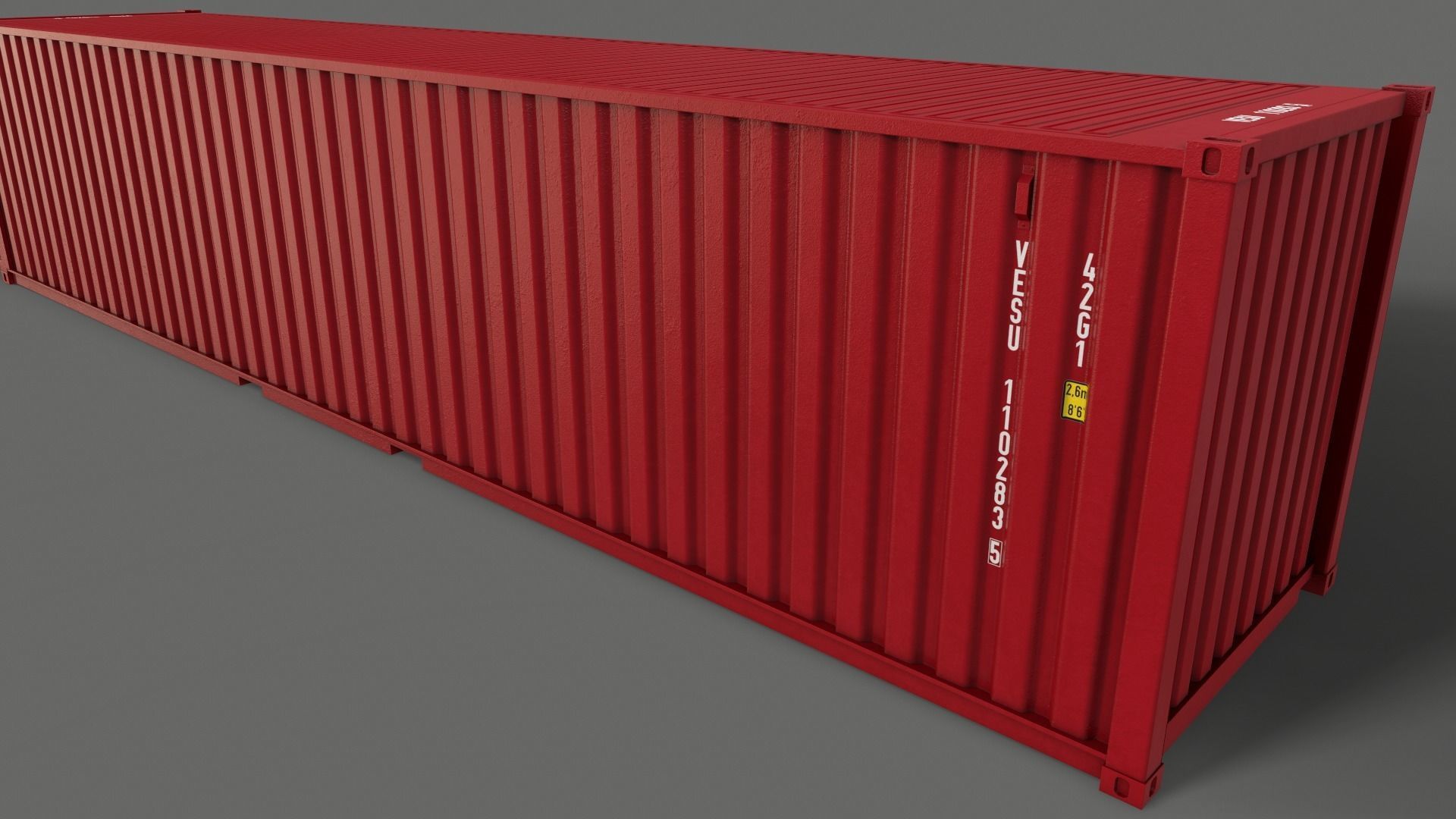 PBR 40 ft Shipping Cargo Container - Multi color Pack 3D Model Collection_85
