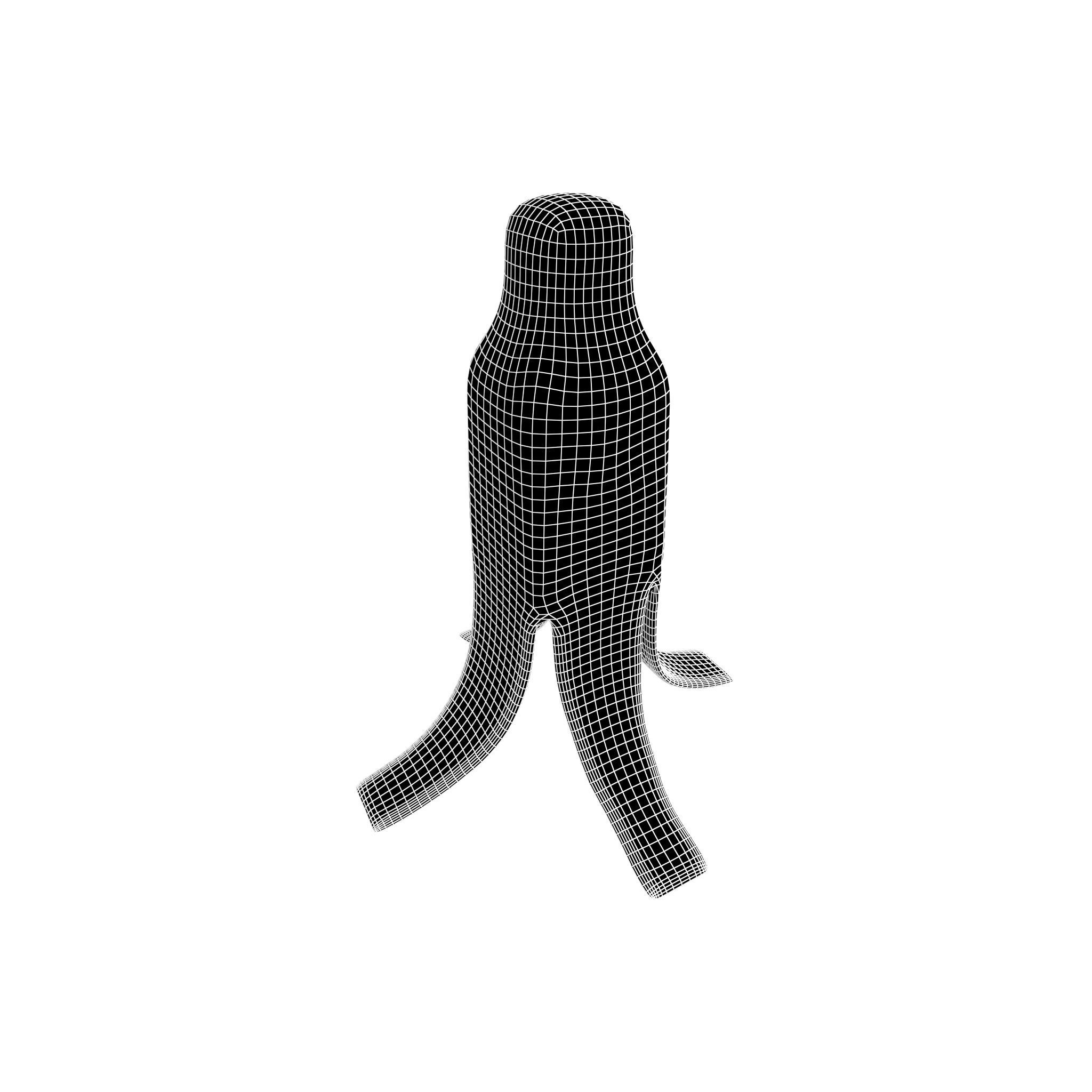 Banana Peel V1 001 Low-poly 3D model_4