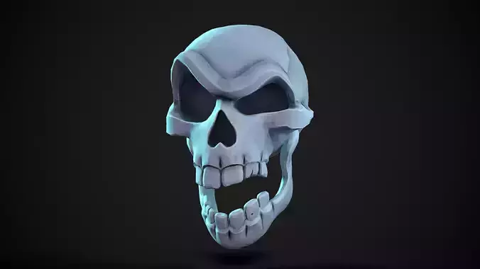 Stylized Skull Low-poly 3D model