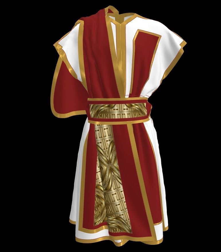 roman senator tunic 3D model_6
