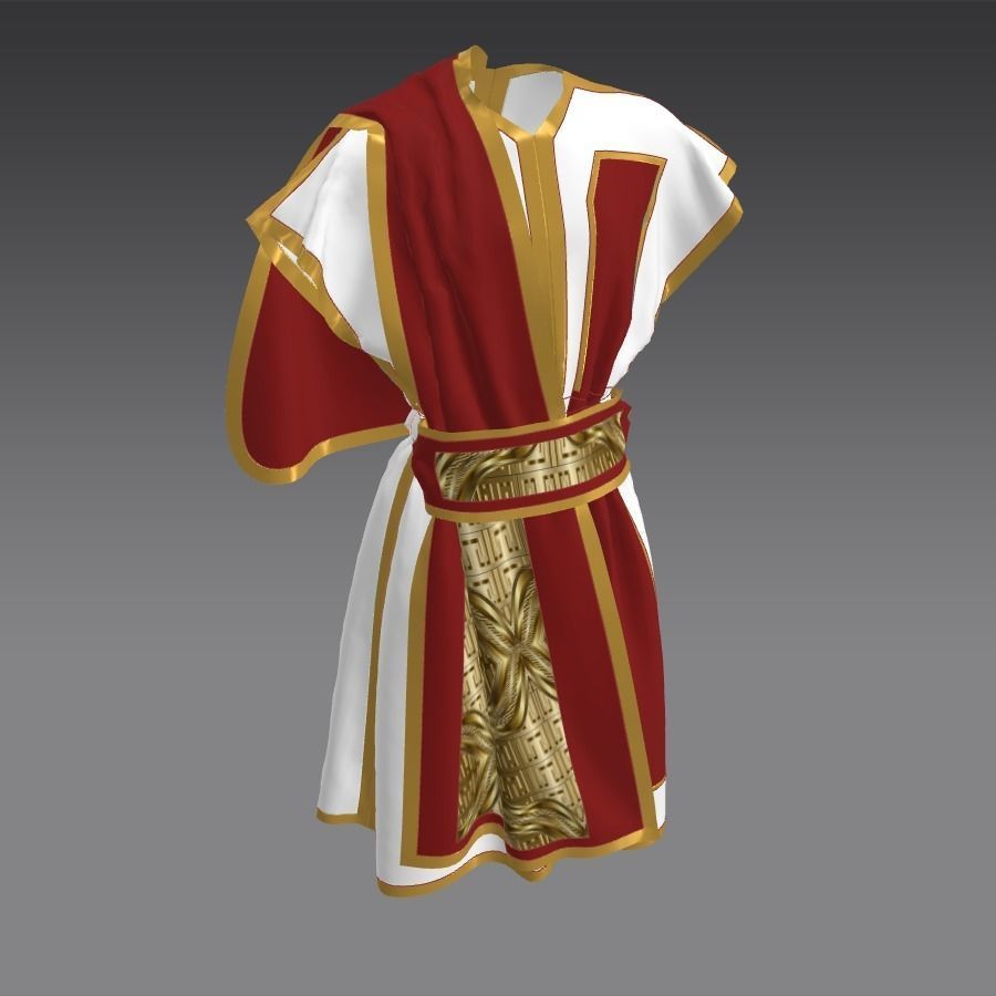 roman senator tunic 3D model_4