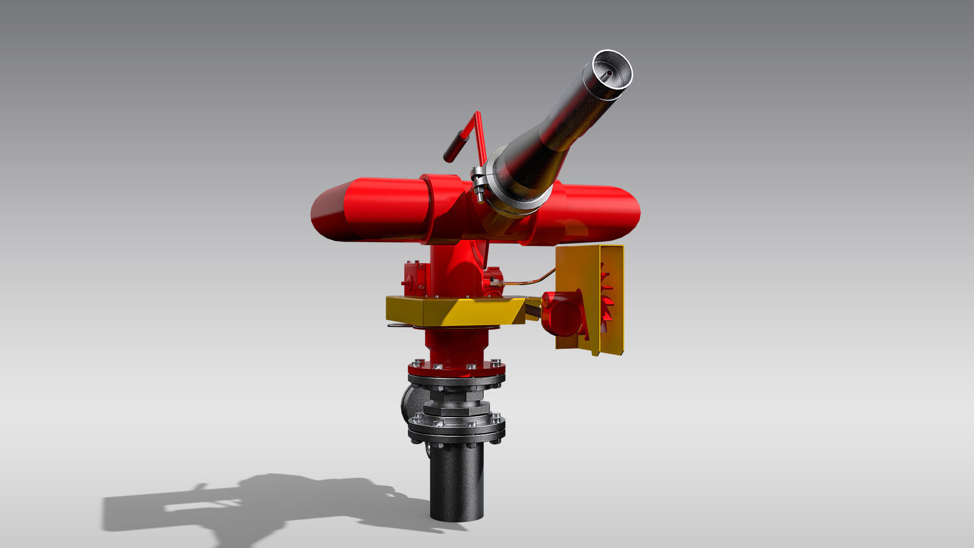 Oscillating Fire Monitor 3D model_1