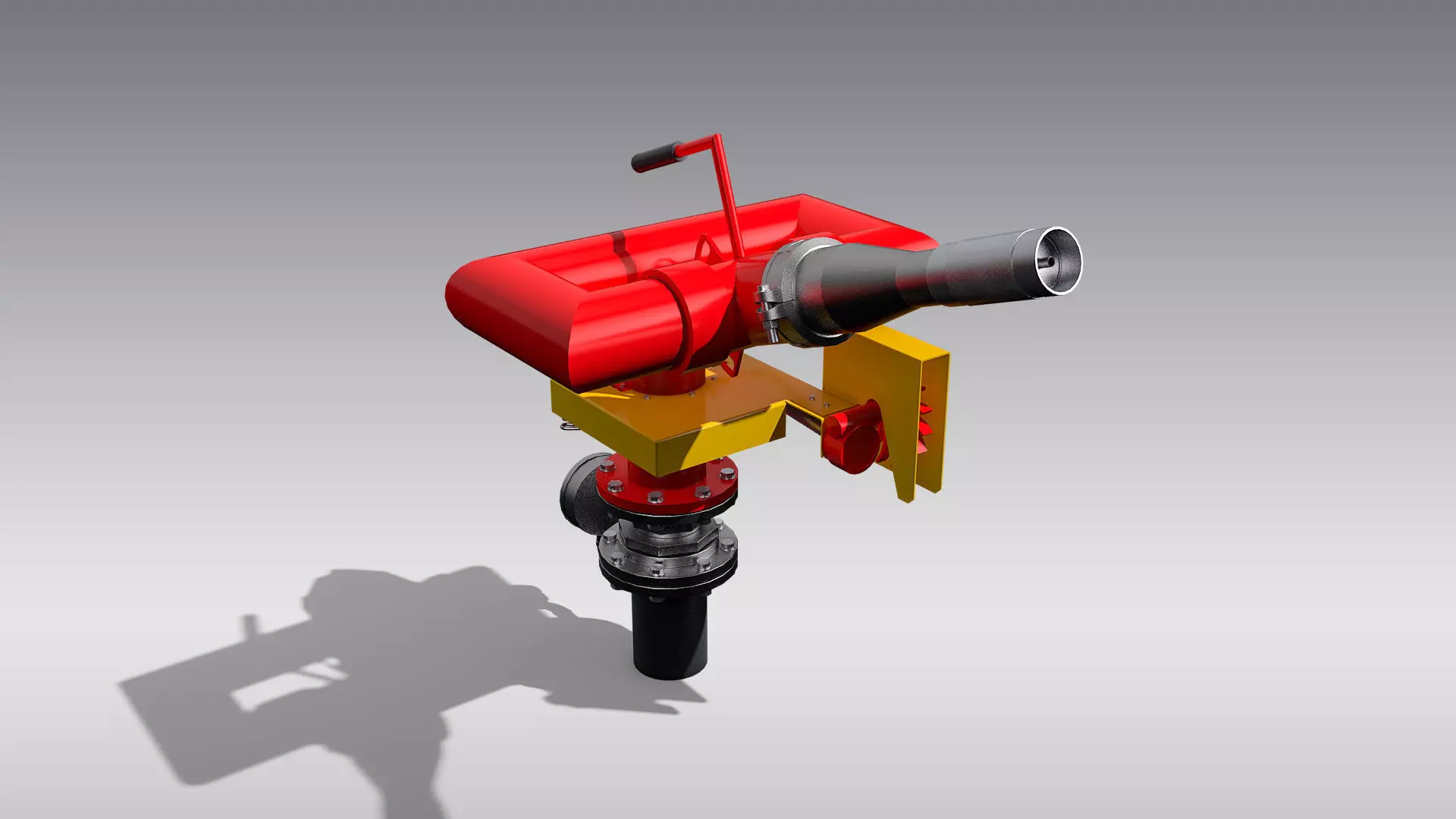 Oscillating Fire Monitor 3D model_0
