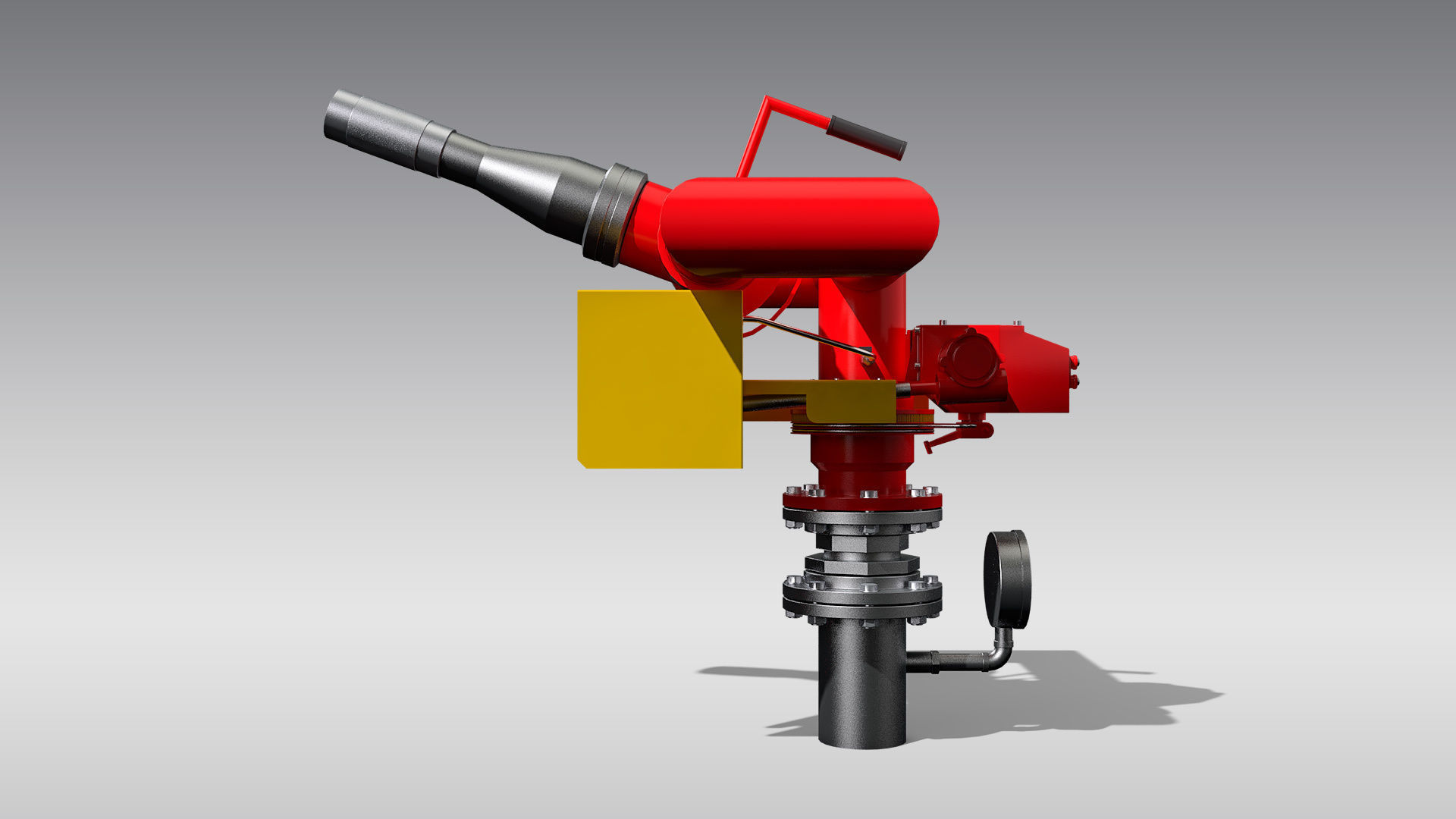 Oscillating Fire Monitor 3D model_5