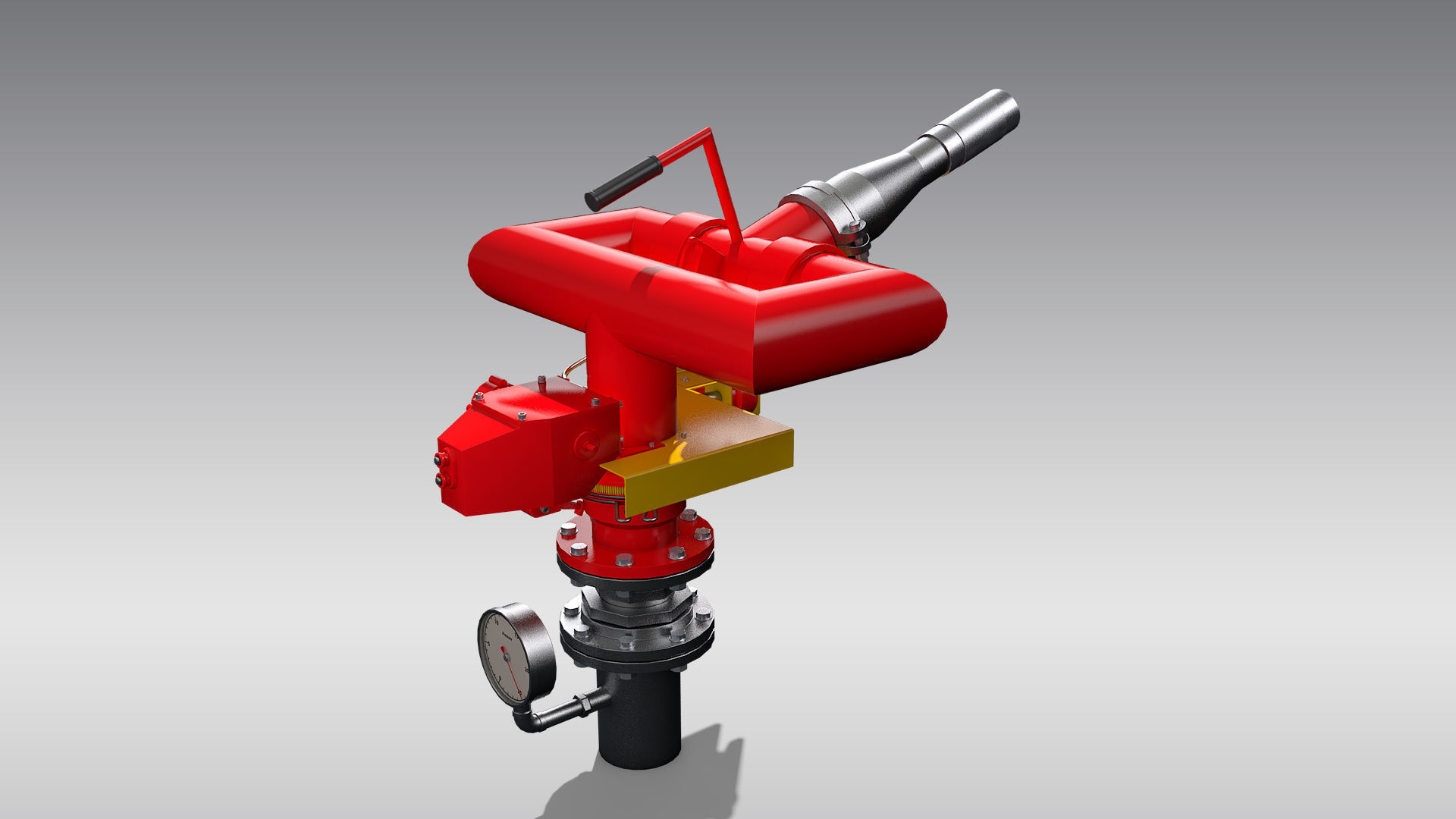 Oscillating Fire Monitor 3D model_8
