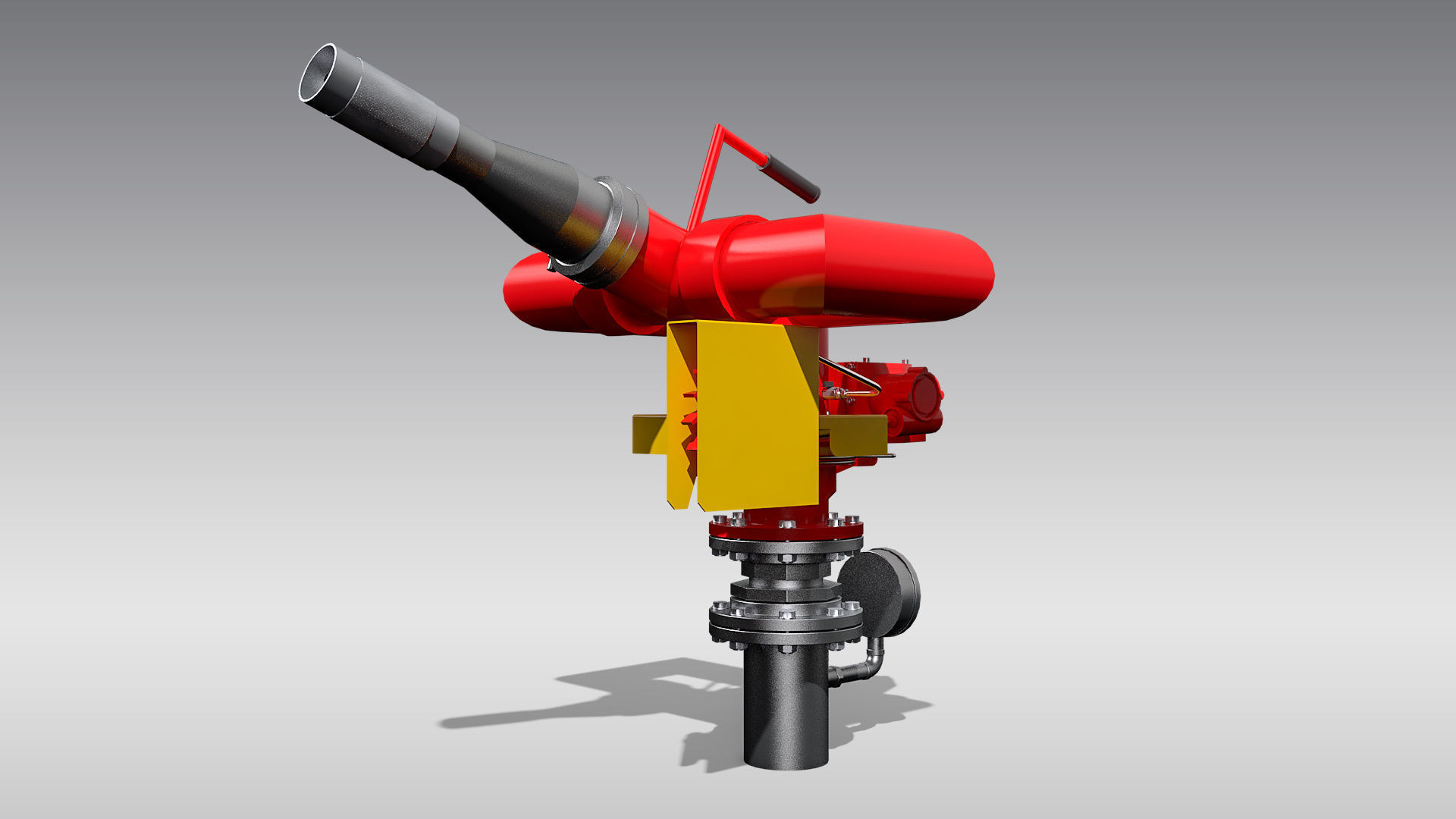 Oscillating Fire Monitor 3D model_2