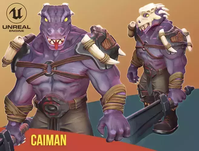 Caiman - animated game-ready character