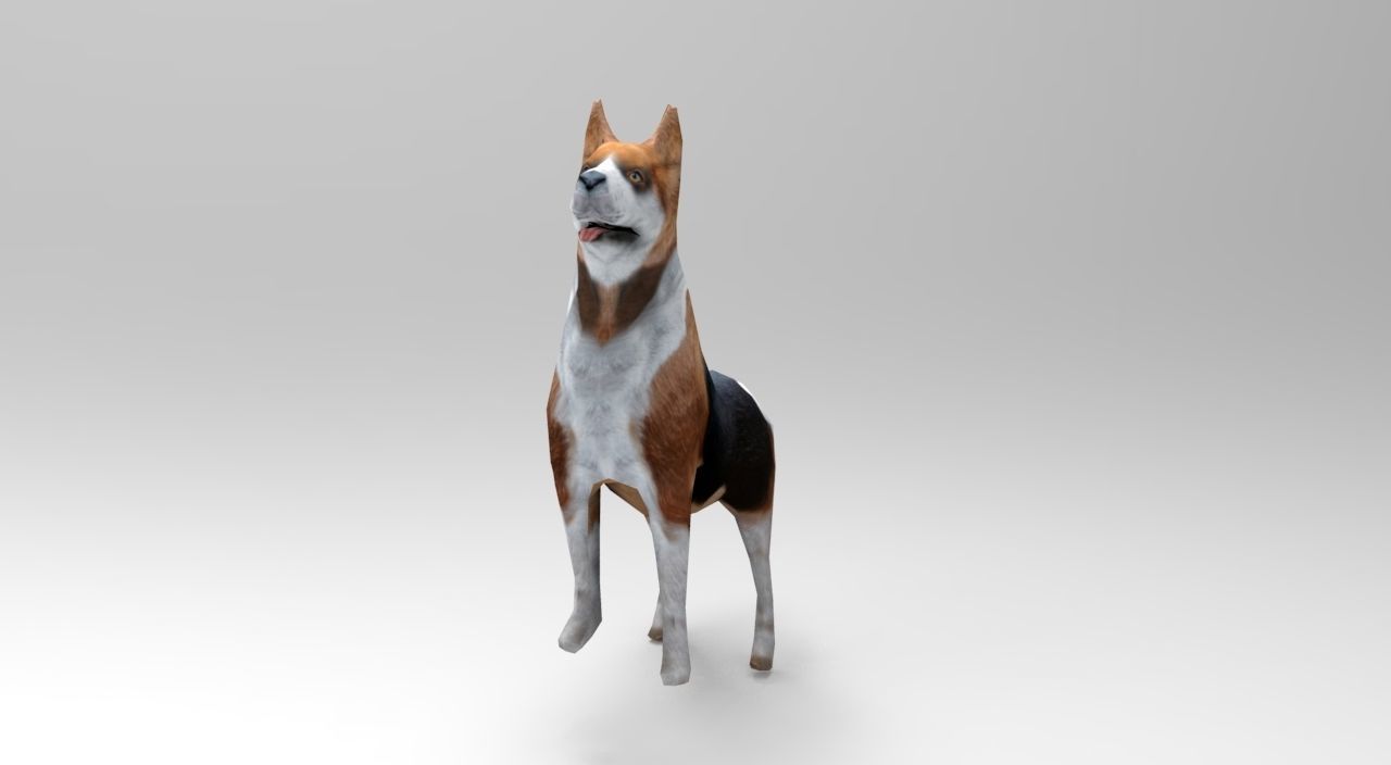 3D dog rigged  animated game ready low poly Low-poly 3D model_13