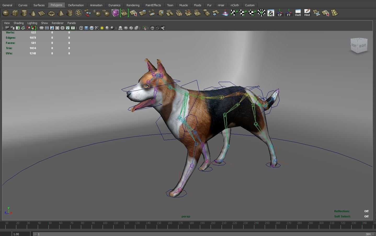 3D dog rigged  animated game ready low poly Low-poly 3D model_18