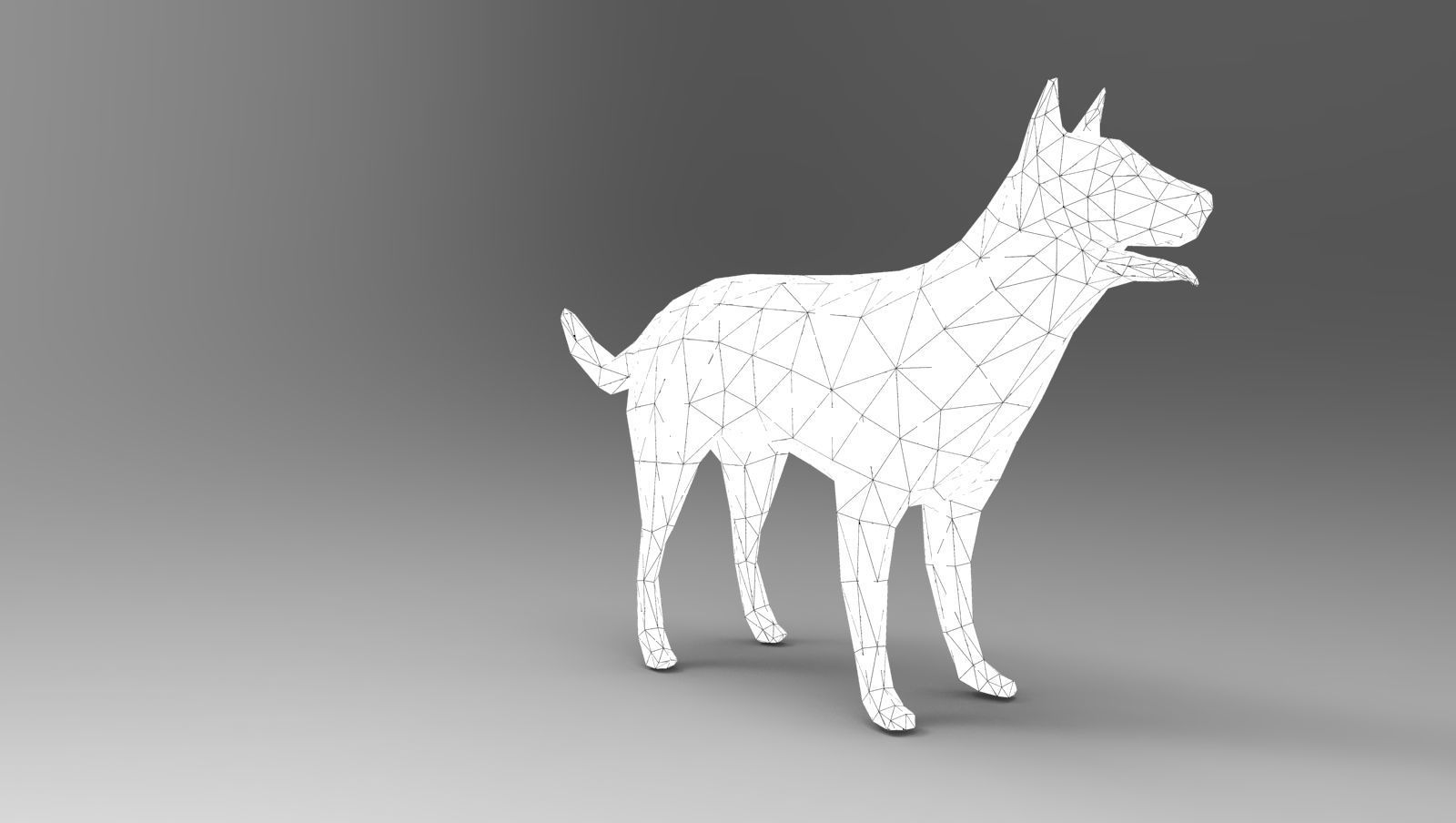 3D dog rigged  animated game ready low poly Low-poly 3D model_19