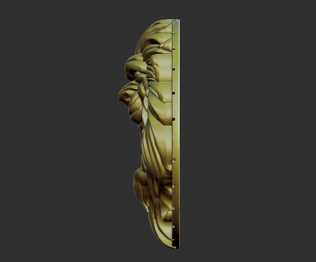 lion head 3D print model_1
