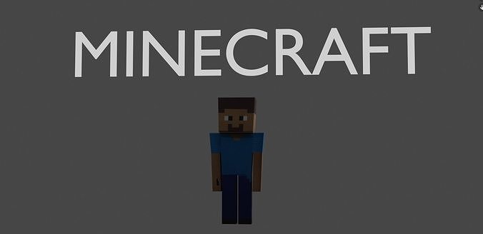 Steve Minecraft Character Low-poly 3D model