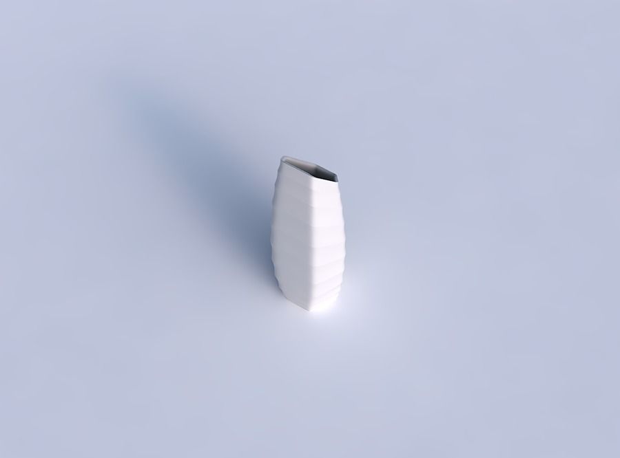 Vase bent hexagon with small horizontal sections 3D print model_1