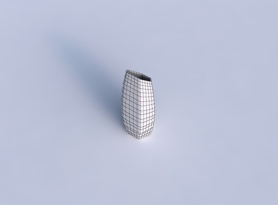 Vase bent hexagon with small horizontal sections 3D print model_6