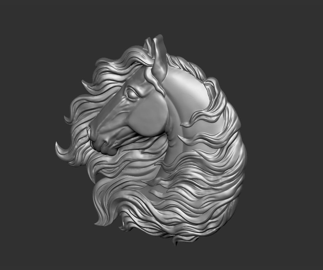 Horse Head 3D print model_4