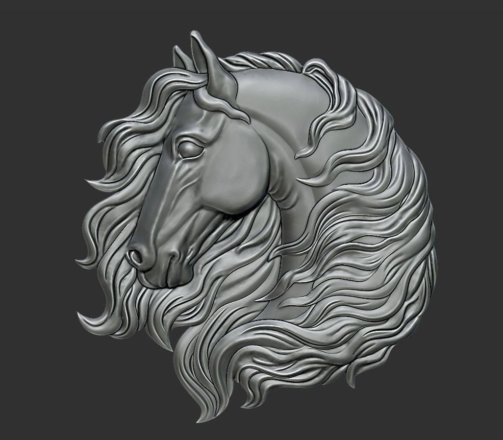 Horse Head 3D print model_9