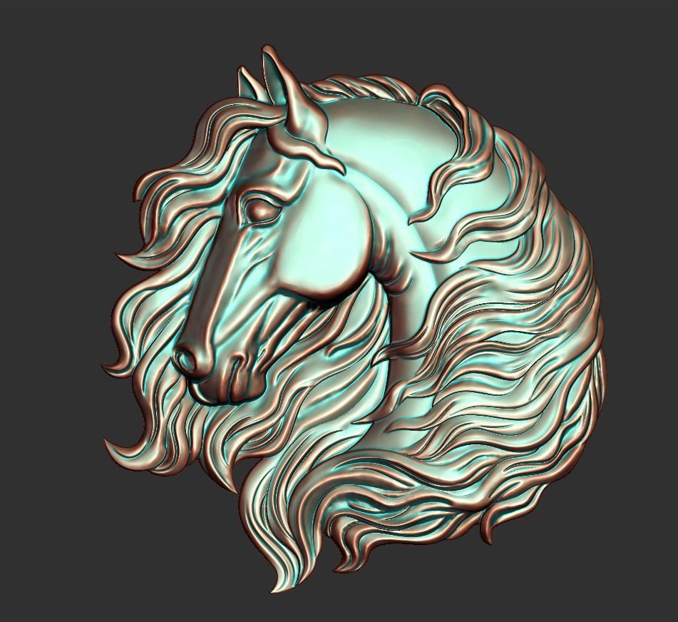 Horse Head 3D print model_8