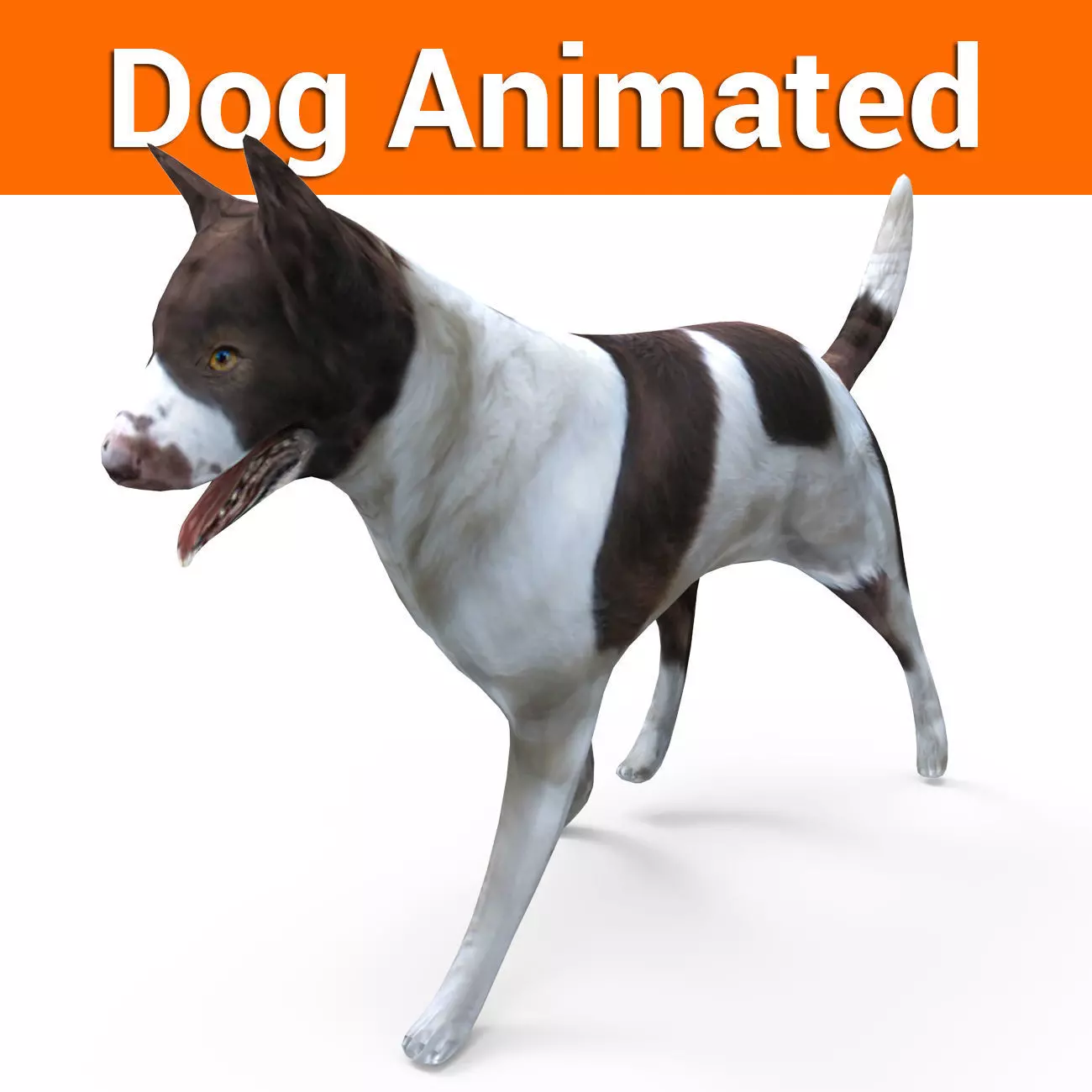 3D Dog animated low poly 3d Low-poly 3D model_0