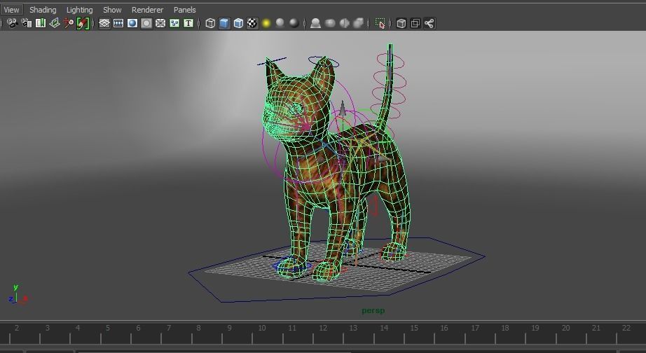 3D Cat Rigged and Animated model Low-poly 3D model_16