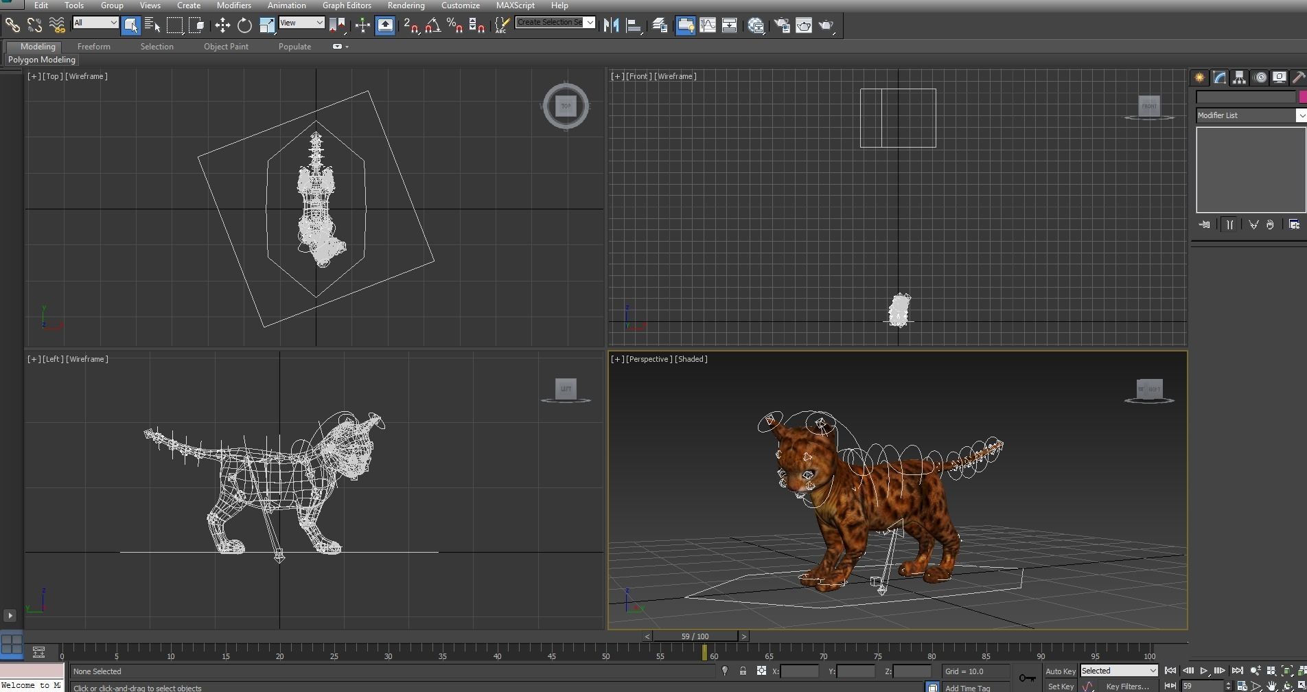 3D Cat Rigged and Animated model Low-poly 3D model_19