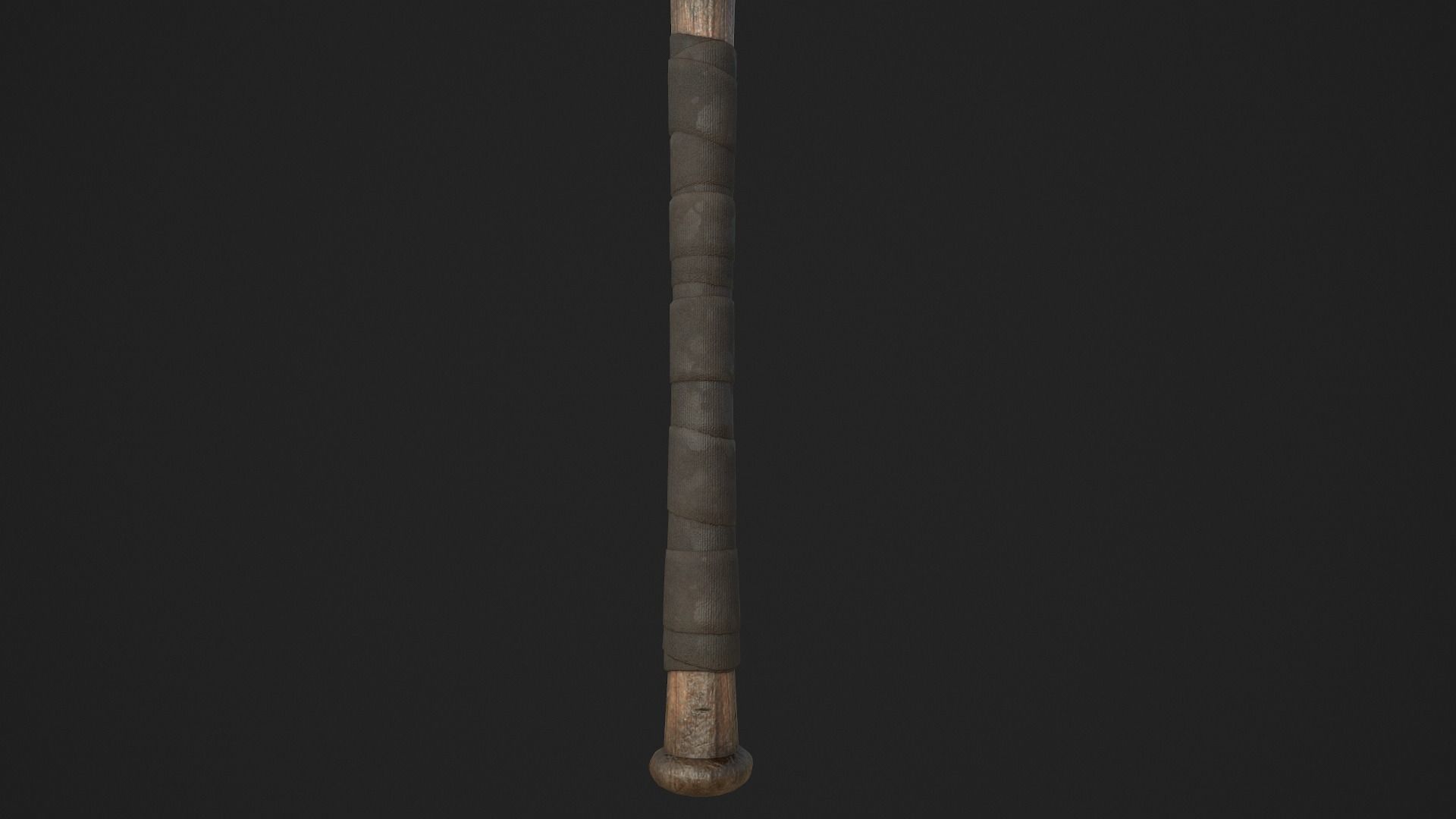 Nailed and Barbed Baseball Bat Low-poly 3D model_7